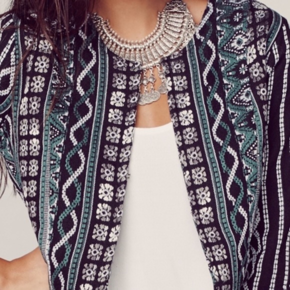 Make Offer Raga Embroidered Boho Jacket Medium - Picture 2 of 9